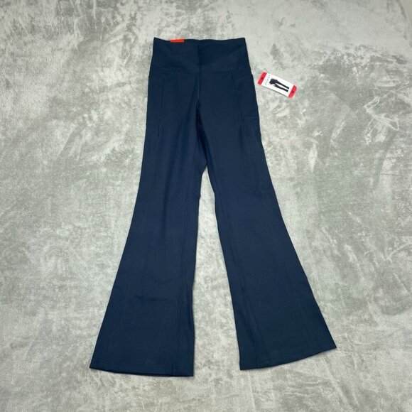 Jockey Womens Studio Flare Pants Medium Neo Navy High Waist  NWT 6228 - Picture 1 of 10